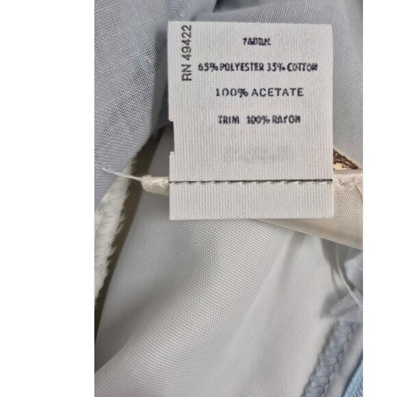 Vtg 70s Gunne Sax Jessica San Francisco Dress Gray Blue White Lace Sz 9 NWOT - Picture 6 of 6